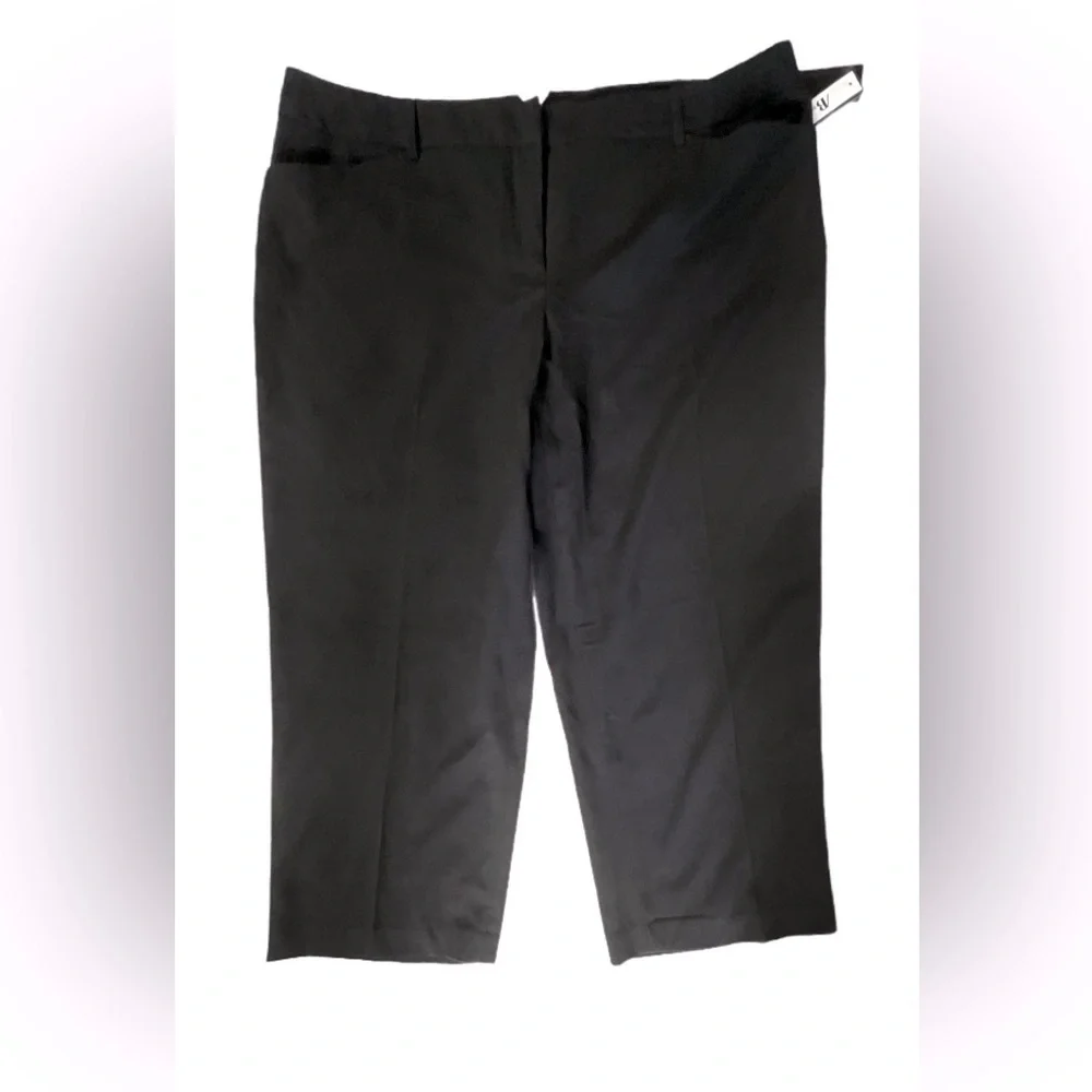 NWT AB Studio Capri Trouser Pants, Size 14, Black